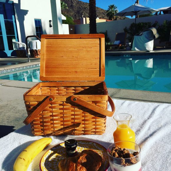 Who needs breakfast in bed when you have complimentary breakfast in a picnic basket by the pool.