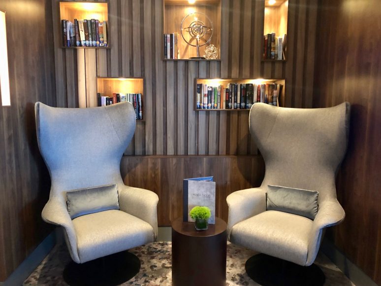 Cozy nooks in the Rendezvous Lounge. {Photo: Kerry Cushman}